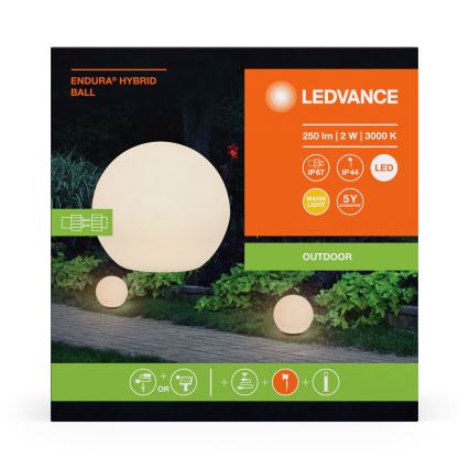 Ledvance - LED Buitenlamp ENDURA HYBRID BALL LED/2W/12V IP44