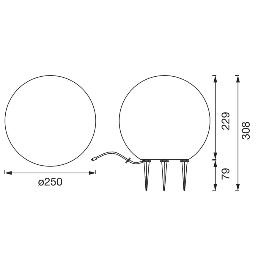 Ledvance - LED Buitenlamp ENDURA HYBRID BALL LED/2W/12V IP44