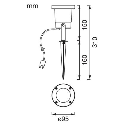 Ledvance - LED Buitenlamp ENDURA HYBRID NAUT SPIKE LED/2W/12V IP44