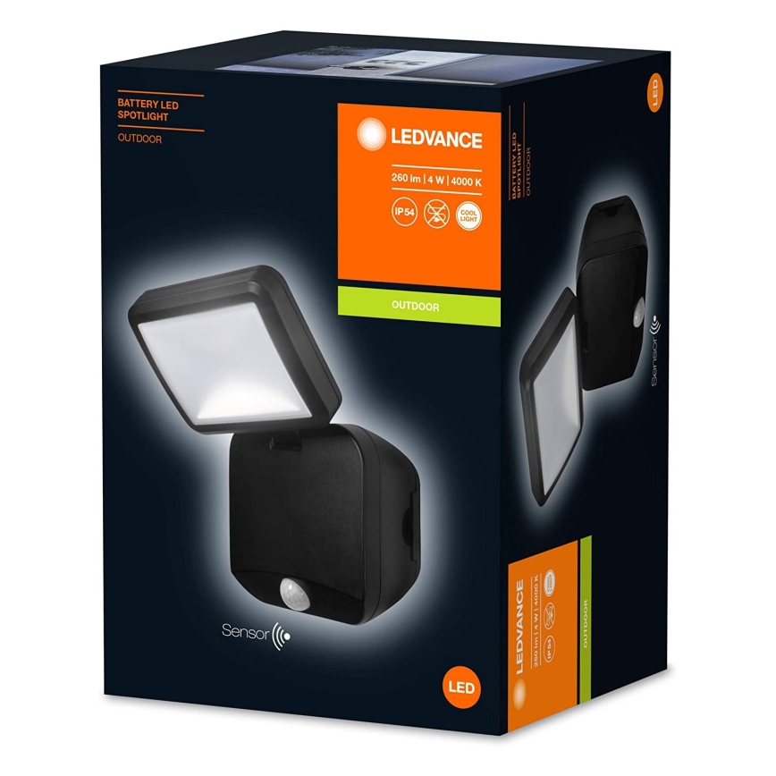 Ledvance - LED Buitenwand schijnwerper met sensor SPOTLIGHT LED/4W/4xD IP54