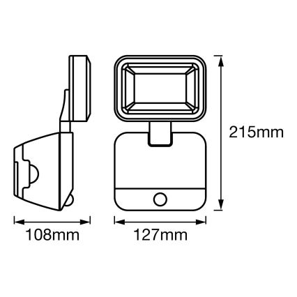 Ledvance - LED Buitenwand schijnwerper met sensor SPOTLIGHT LED/4W/4xD IP54