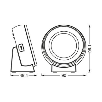 Ledvance - LED Digitale klok met achtergrondverlichting NIGHTLUX LED/0,3W/5V 1000mAh 3000/4000/6500K