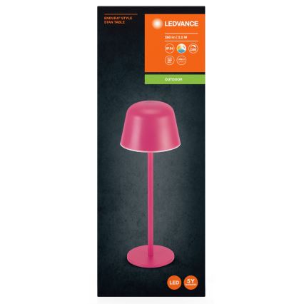 Ledvance - LED Dimbaar buitenshuis rechargeable lamp TABLE LED/2,5W/5V IP54 rood