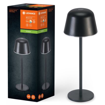 Ledvance - LED Dimbaar buitenshuis rechargeable lamp TABLE LED/2,5W/5V IP54 zwart