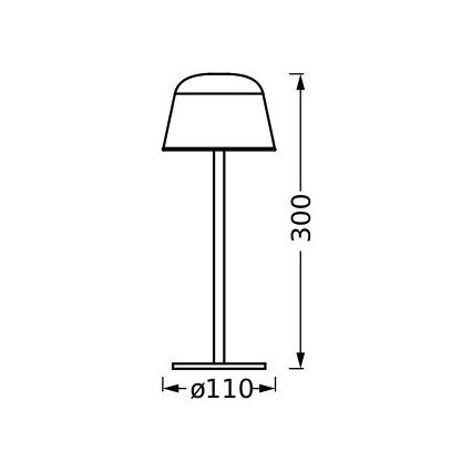 Ledvance - LED Dimbaar buitenshuis rechargeable lamp TABLE LED/2,5W/5V IP54 zwart