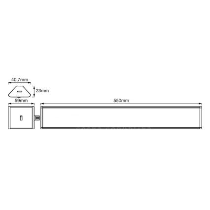 Ledvance - LED Dimbaar TL licht met sensor HOEK LED / 8W / 230V