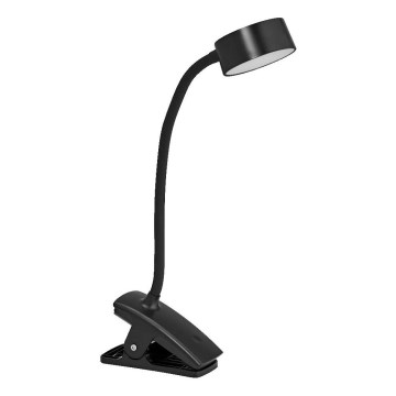 Ledvance - LED dimbare tafellamp met aanraakbediening en klem CYLINDER LED/4,8W/5V 3000-6500K zwart