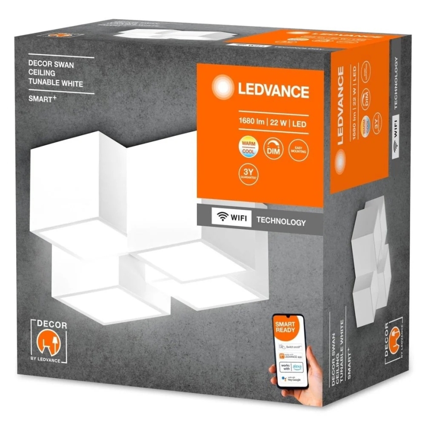 Ledvance - Plafonnier LED dimmable DECOR SWAN LED/22W/230V 3000-6500K Wi-Fi Tuya