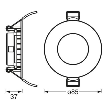 Ledvance - LED  Inbouw Lamp SLIM LED/4,5W/230V 3000K