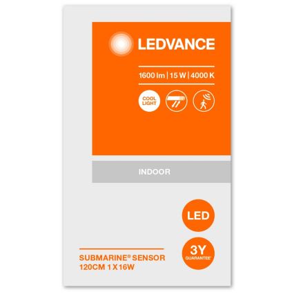 Ledvance - LED Industrie Lamp met Sensor SUBMARINE 1xG13/16W/230V IP65