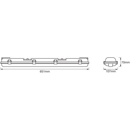 Ledvance - LED Industrie TL-Buis DAMP T8 2xG13/7W/230V IP65