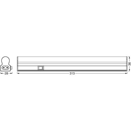 Ledvance - LED Keukenkast Lamp met Sensor BATTEN LED/4W/230V 32 cm