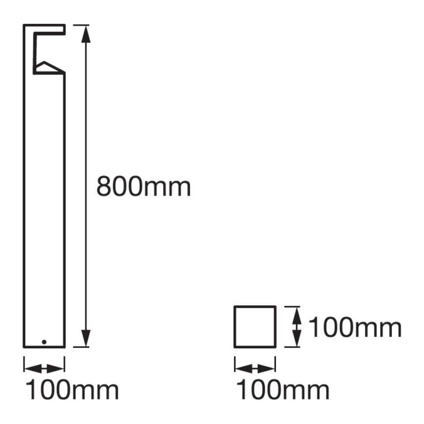 Ledvance -  LED Lamp voor Buiten PYRAMID 1xLED/9W/230V IP44 80 cm