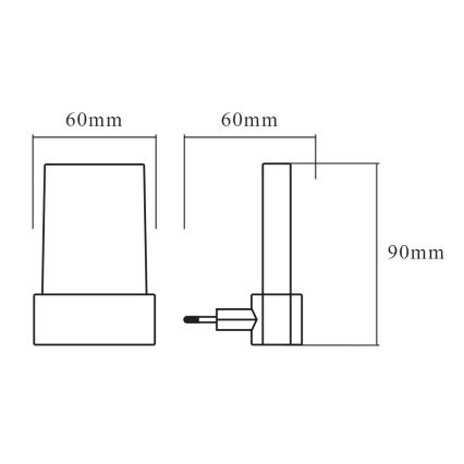 Ledvance - LED Nachtlamp met sensor LUNETTA LED/0,28W/230V 3000K