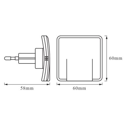 Ledvance - LED Nachtlamp met sensor LUNETTA LED/0,3W/230V 3000K