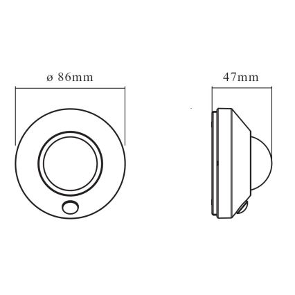 Ledvance - LED Nachtlamp met sensor NIGHTLUX LED/1,7W/3xAAA 4000K