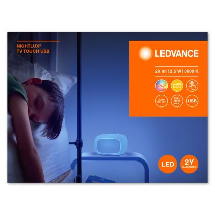 Ledvance - LED Nachtlamp voor Kinderen met Aanraak Besturing TOUCH LED/2,5W/5V