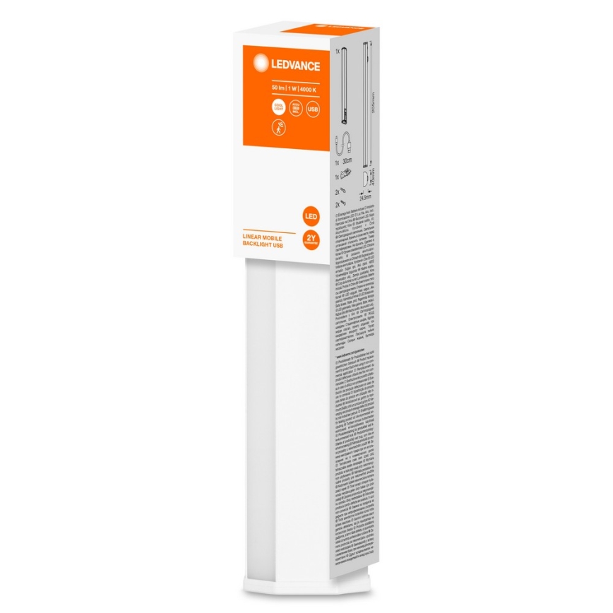 Ledvance - LED Onder keukenkast verlichting met sensor MOBILE LED/1W/5V 500 mAh 20 cm