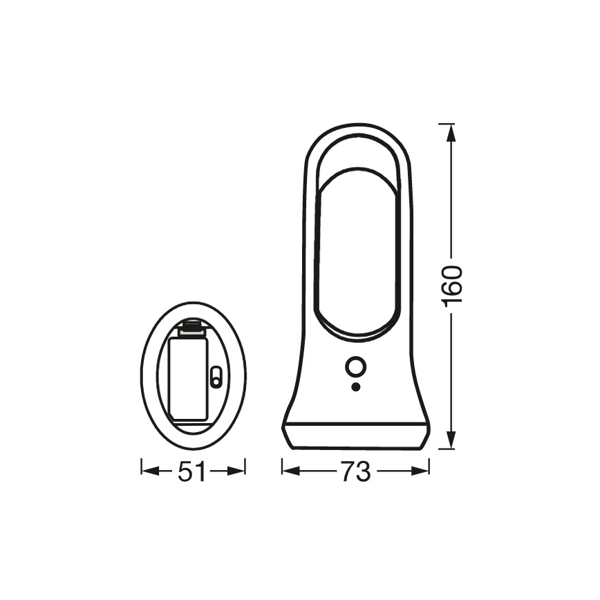 Ledvance - LED Oriëntatie Lamp met Sensor MOBILE LED/0,7W/4xAAA