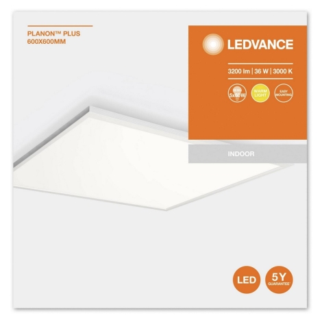 Dader Ongehoorzaamheid bewonderen Ledvance - LED Paneel PLANON PLUS LED/36W/230/12V 600x600 | Lumimania