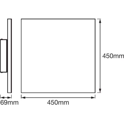 Ledvance - LED Plafondlamp dimbaar SMART + FRAMELESS LED / 28W / 230V 3.000K-6.500K Wi-Fi