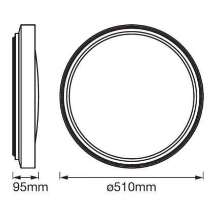 Ledvance - LED Plafondlamp met sensor PLATE LED/32W/230V 3000K