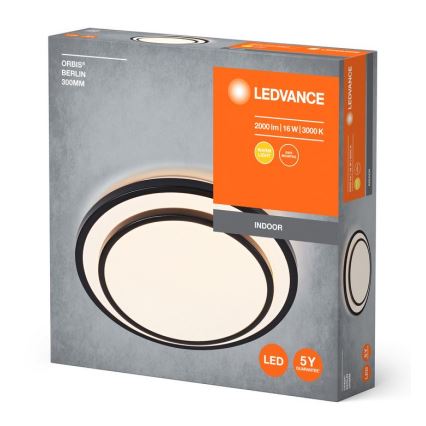 Ledvance - LED Plafondlamp ORBIS BERLIN LED/16W/230V zwart