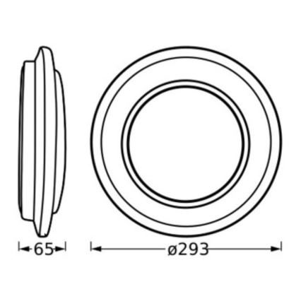 Ledvance - LED Plafondlamp ORBIS BERLIN LED/16W/230V zwart