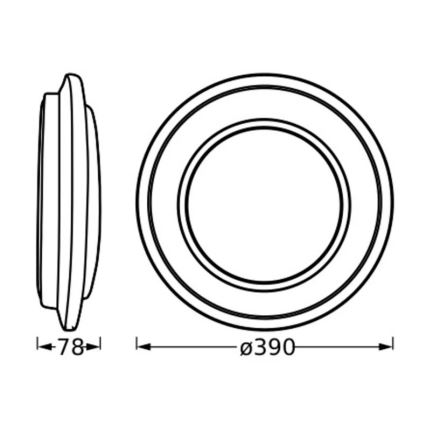 Ledvance - LED Plafondlamp ORBIS BERLIN LED/24W/230V zwart