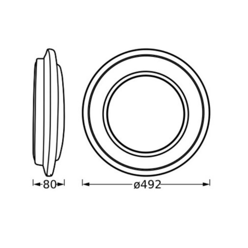 Ledvance - LED Plafondlamp ORBIS BERLIN LED/36W/230V zilver