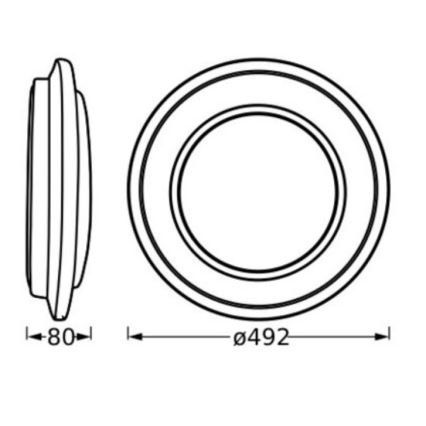 Ledvance - LED Plafondlamp ORBIS BERLIN LED/36W/230V zwart