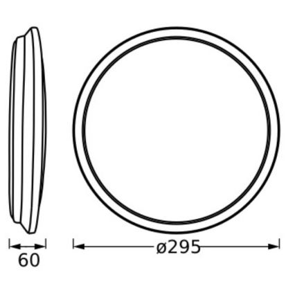 Ledvance - LED Plafondlamp ORBIS DUBLIN LED/16W/230V diameter 29,5 cm