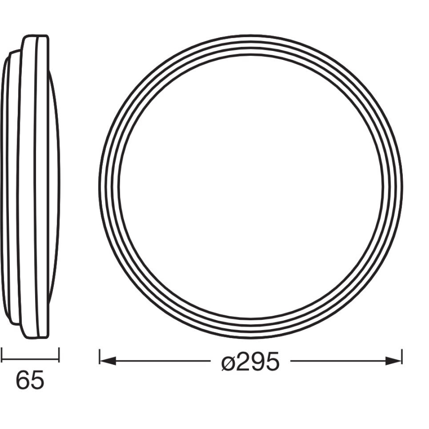 Ledvance - LED Plafondlamp ORBIS HELMAN LED/16W/230V diameter 29,5 cm zilver