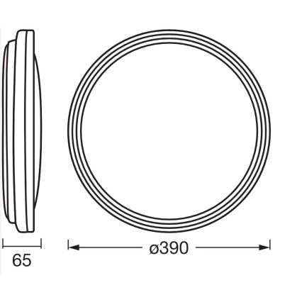 Ledvance - LED Plafondlamp ORBIS HELMAN LED/24W/230V diameter 39 cm zilver