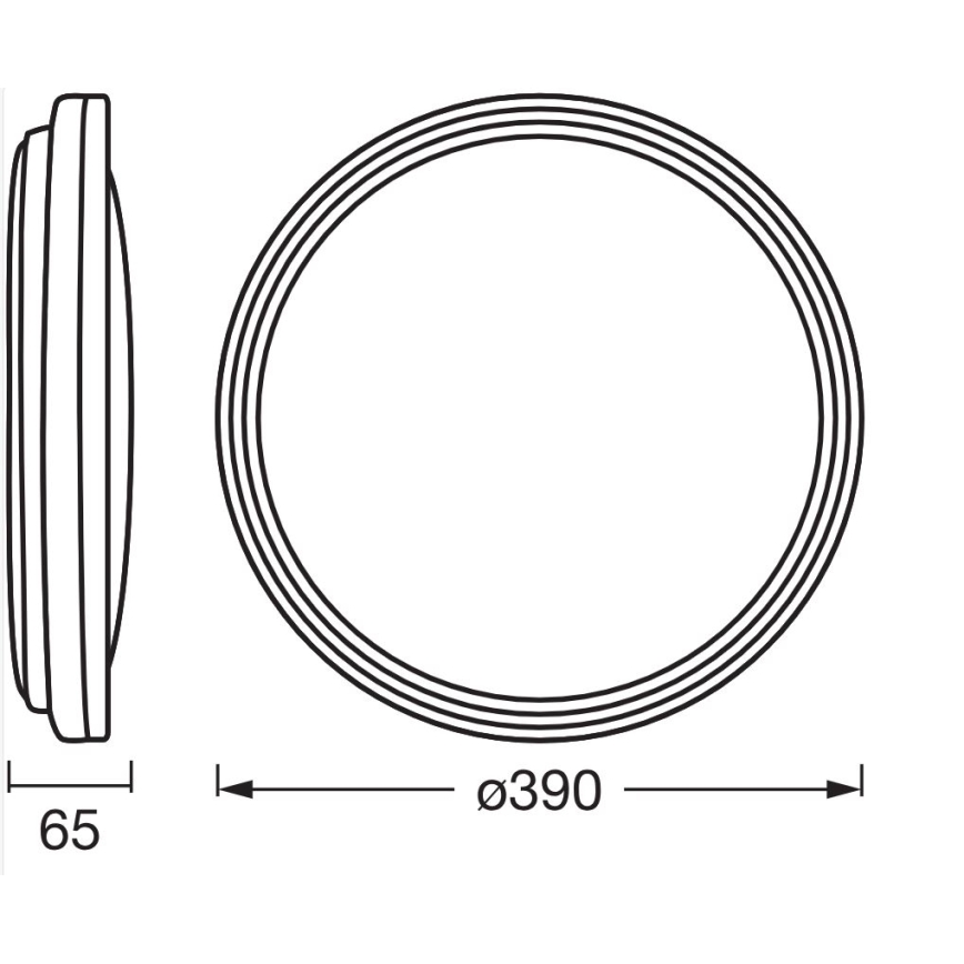 Ledvance - LED Plafondlamp ORBIS HELMAN LED/24W/230V diameter 39 cm zilver