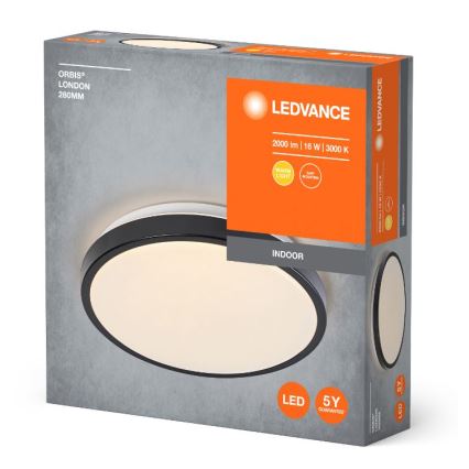 Ledvance - LED Plafondlamp ORBIS LONDON LED/16W/230V zwart