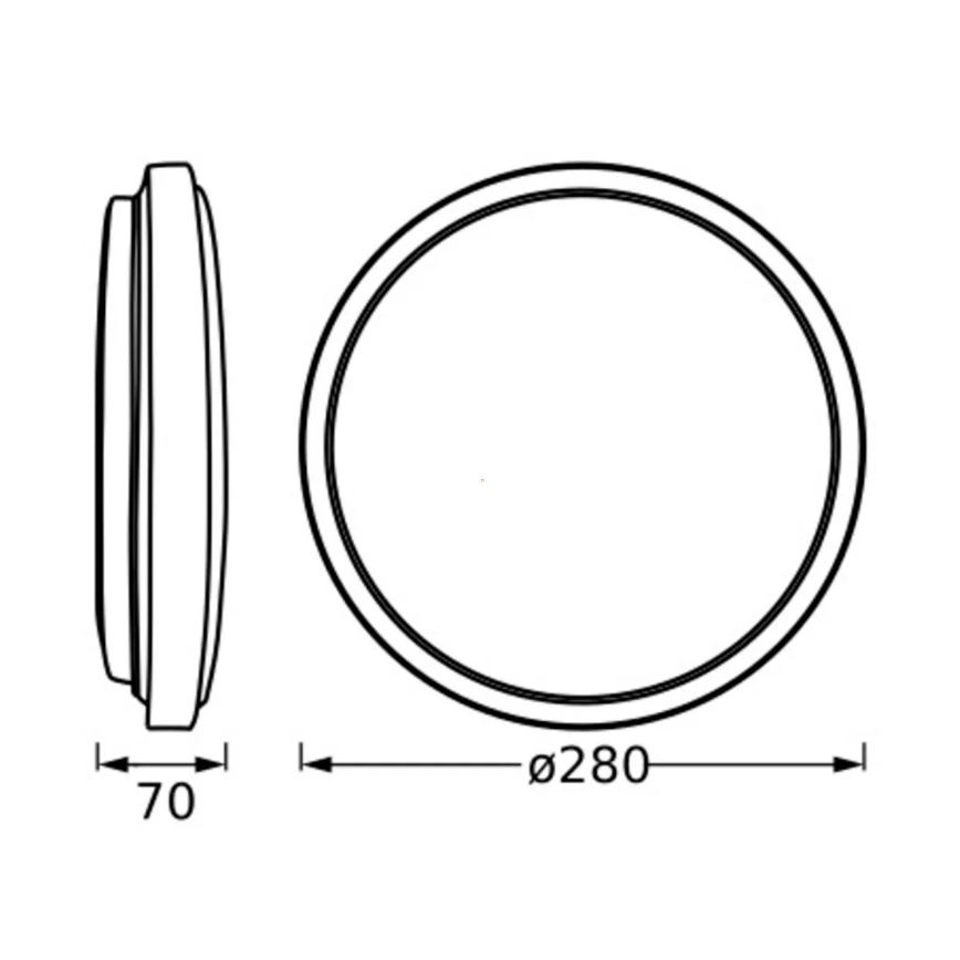 Ledvance - LED Plafondlamp ORBIS LONDON LED/16W/230V zwart
