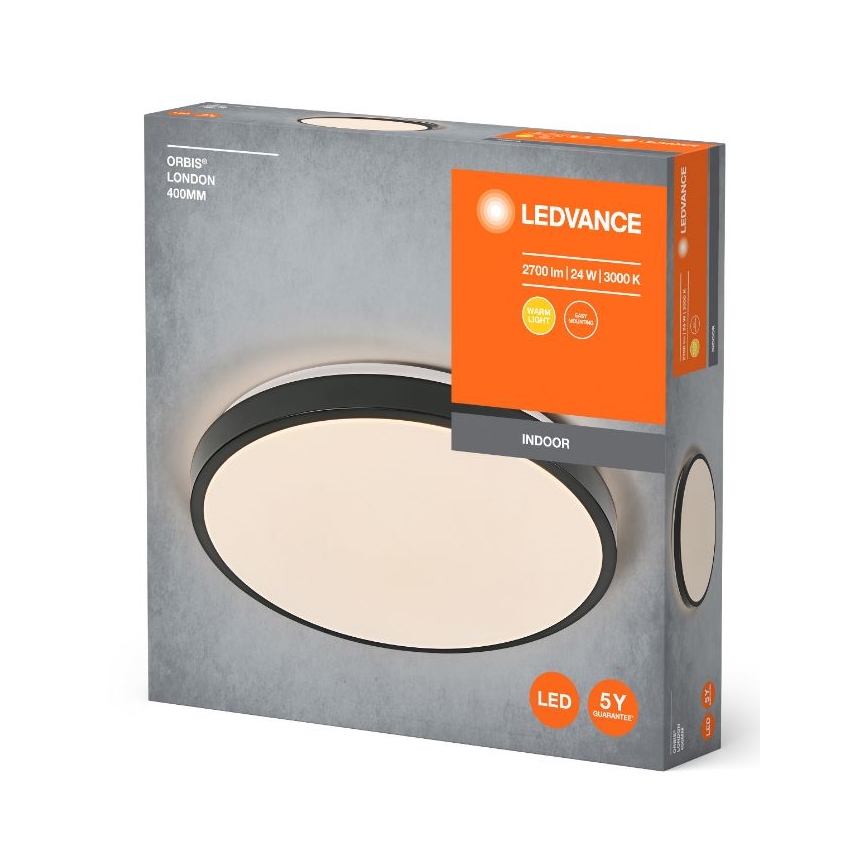 Ledvance - LED Plafondlamp ORBIS LONDON LED/24W/230V zwart