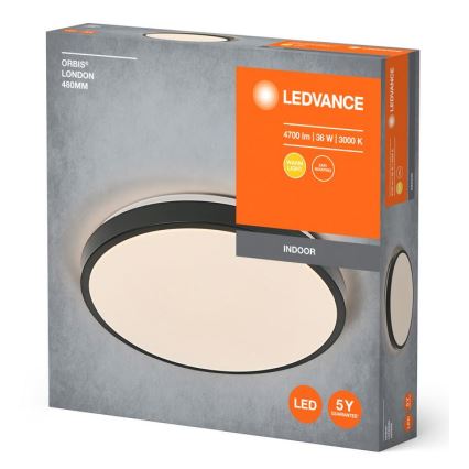 Ledvance - LED Plafondlamp ORBIS LONDON LED/36W/230V zwart