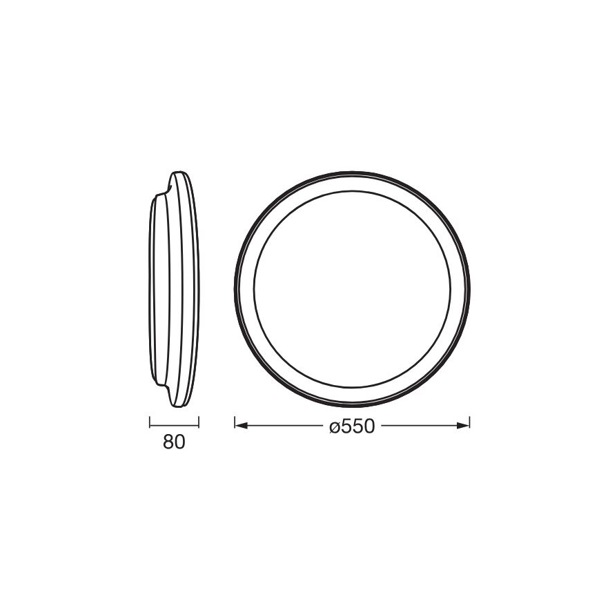 Ledvance - LED Plafondlamp ORBIS PEDERSON LED/36W/230V diameter 55 cm zwart