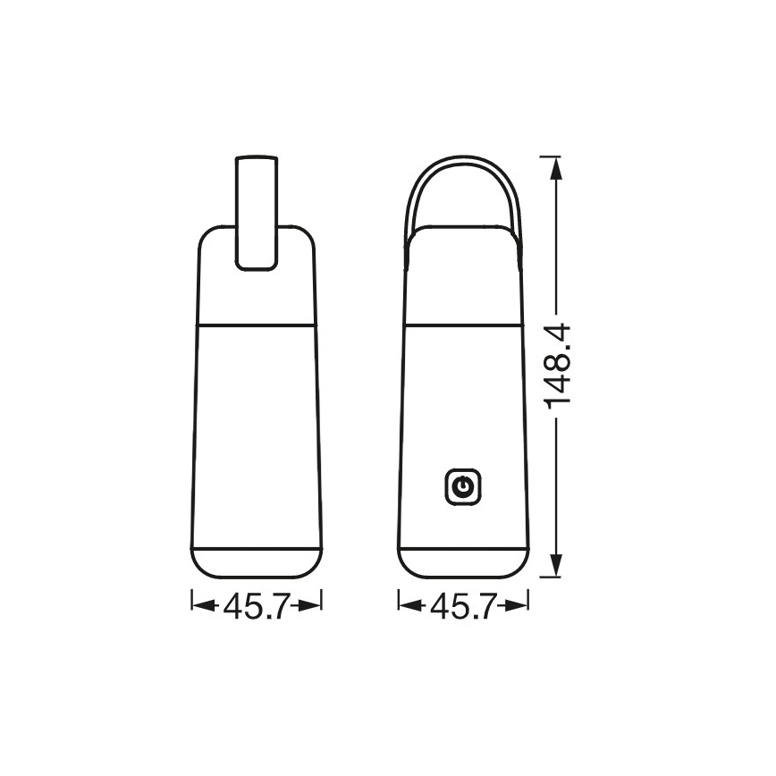 Ledvance - LED Power bank met Zaklamp Functie MOBILE LED/0,5W/5V 1800mAh 2xUSB