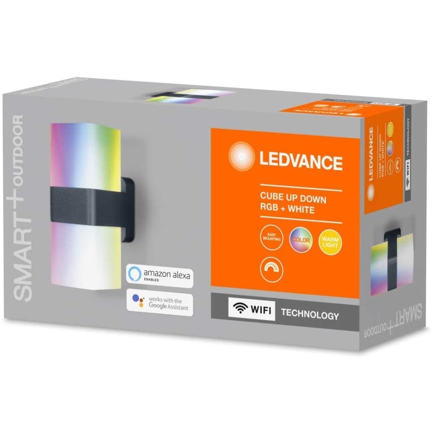 Ledvance - LED RGB Buiten wandlamp SMART + CUBE LED / 13,5W / 230V IP44 Wi-Fi