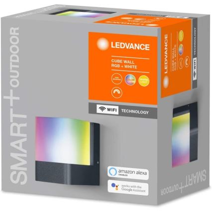 Ledvance - LED RGB Buiten wandlamp SMART + CUBE LED / 9,5W / 230V IP44 Wi-Fi