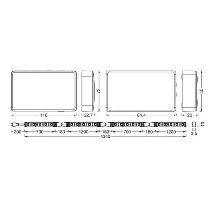 Ledvance - LED RGB Dimbare strip voor TV SYNCH BOX FLEX SMART+ MAGIC 4,5m LED/18W/230V Wi-Fi