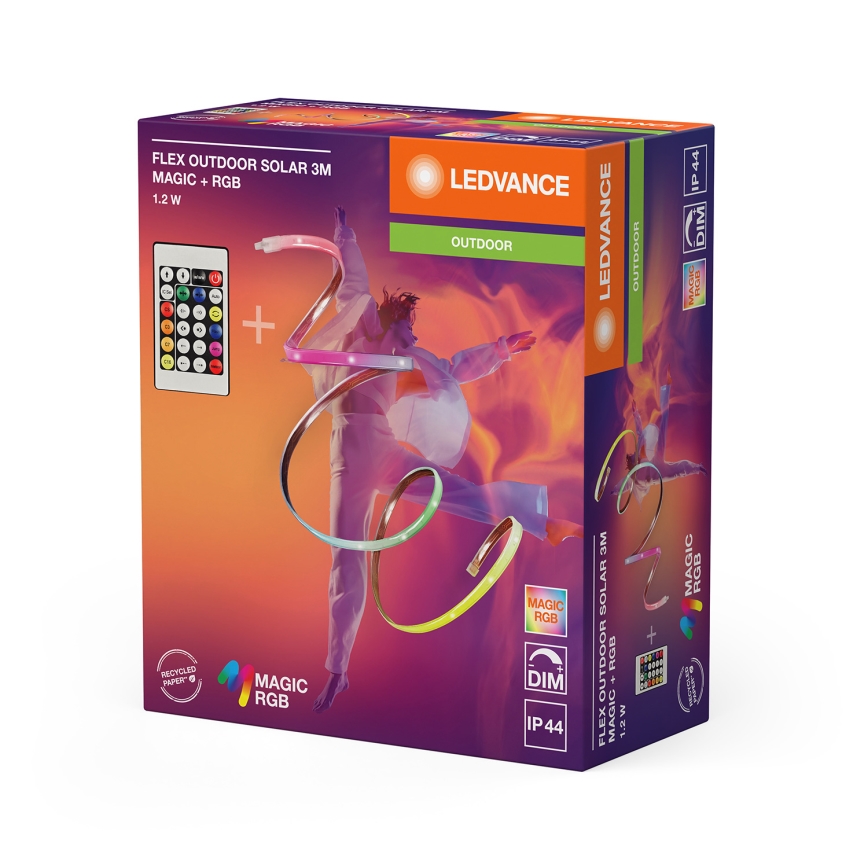 Ledvance - LED RGB-dimbare zonne-LED-strip FLEX MAGIC 3 m LED/1,2W/5V + afstandsbediening