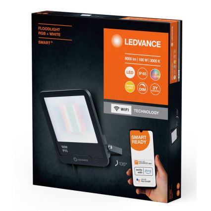 Ledvance - LED RGBW Dimbaar buitenshuis Schijnwerper SMART+ FLOODLIGHT LED/100W/230V IP65 Wi-Fi