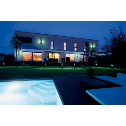 Ledvance - LED RGBW Dimbaar zonne- wandlamp met bewegings- en schemersensor SMART+ ALPS LED/6W/3,7V 2200 mAh 3000K IP44