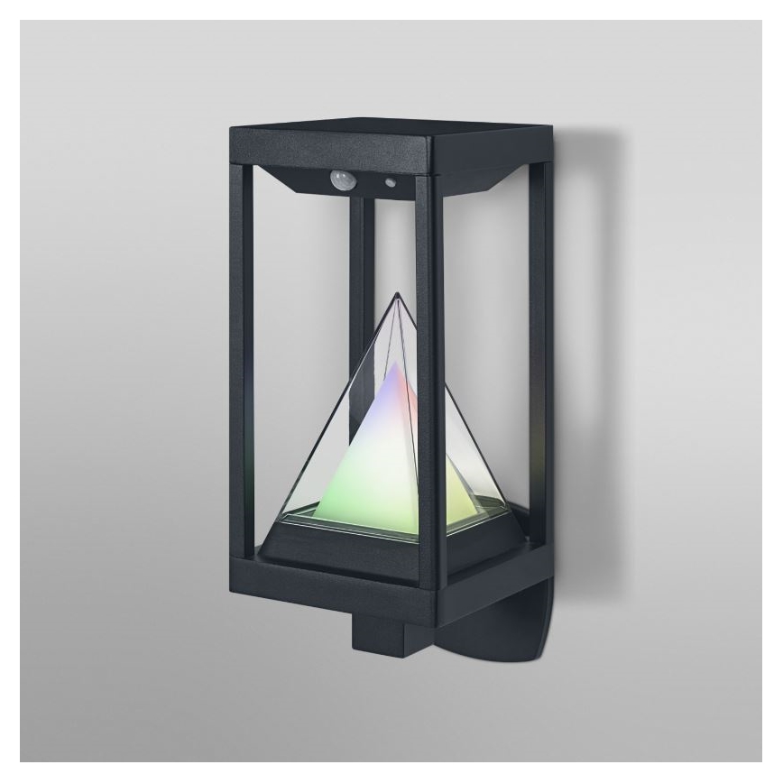Ledvance - LED RGBW Dimbaar zonne- wandlamp met bewegings- en schemersensor SMART+ ALPS LED/6W/3,7V 2200 mAh 3000K IP44