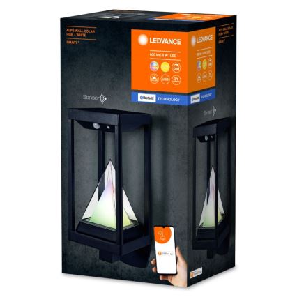 Ledvance - LED RGBW Dimbaar zonne- wandlamp met bewegings- en schemersensor SMART+ ALPS LED/6W/3,7V 2200 mAh 3000K IP44
