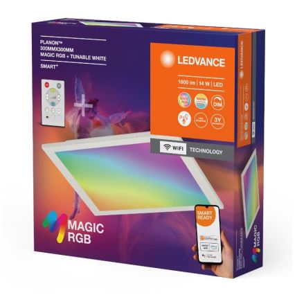 Ledvance - LED RGBW Dimbare plafondlamp SMART+ MAGIC LED/14W/230V 2700-6500K Wi-Fi + afstandsbediening